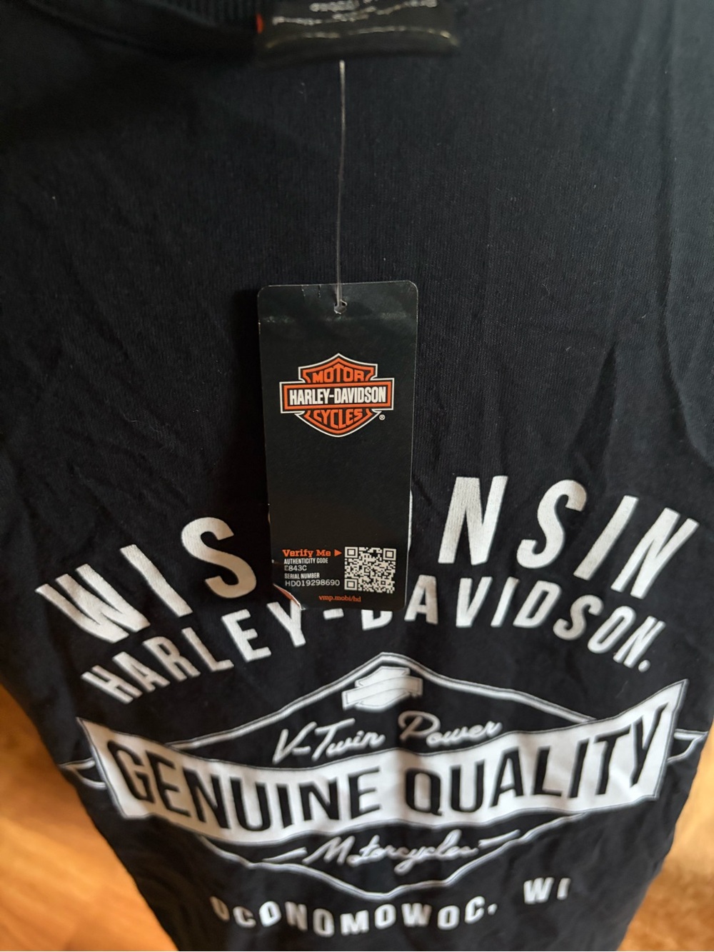 Harley-Davidson Black and White Genuine Quality Graphic Tee - Picture 3 of 4